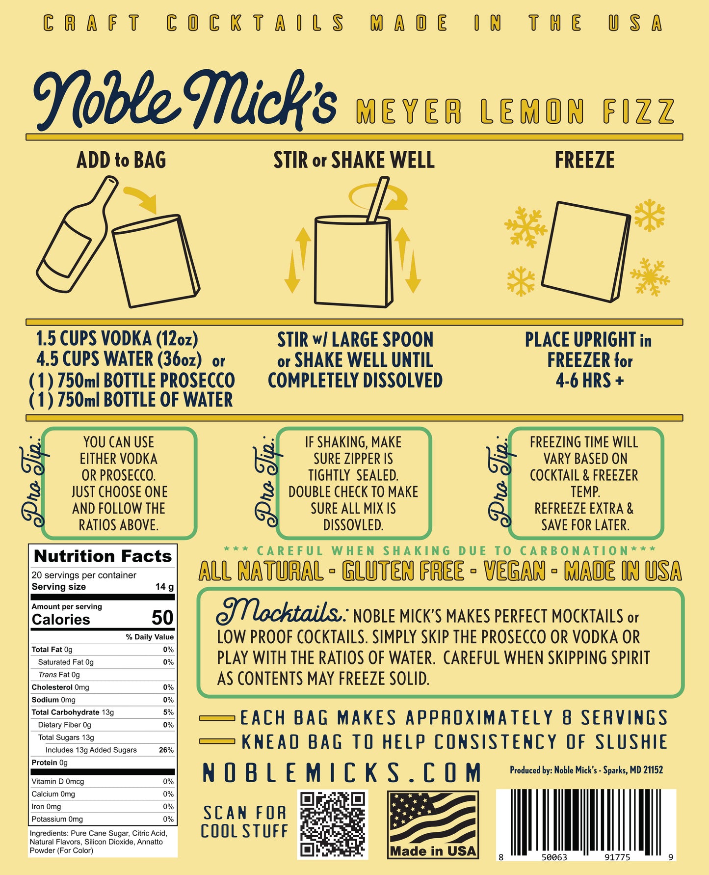 Frozen Meyer Lemon Fizz