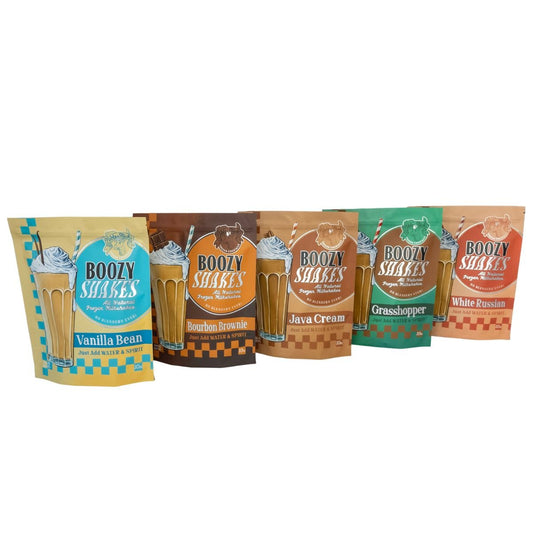 Boozy Shakes Collection (Pack of 5) - just add water + spirit! - NobleMicks