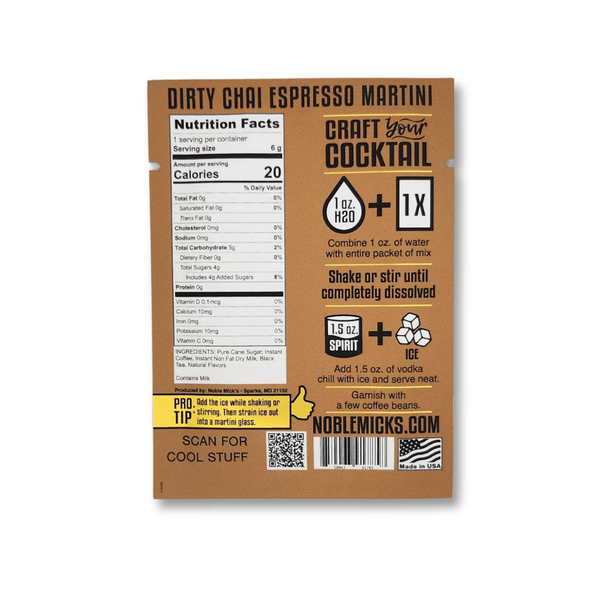 Dirty Chai Espresso Martini (24 - pack) - NobleMicks