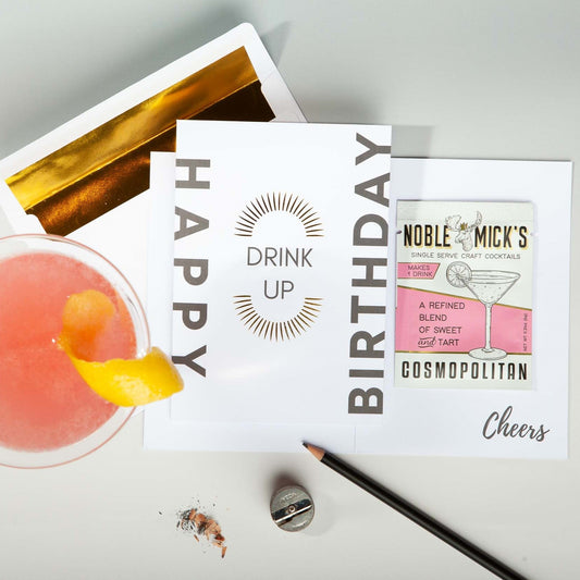 Drink Up Birthday Card - NobleMicks