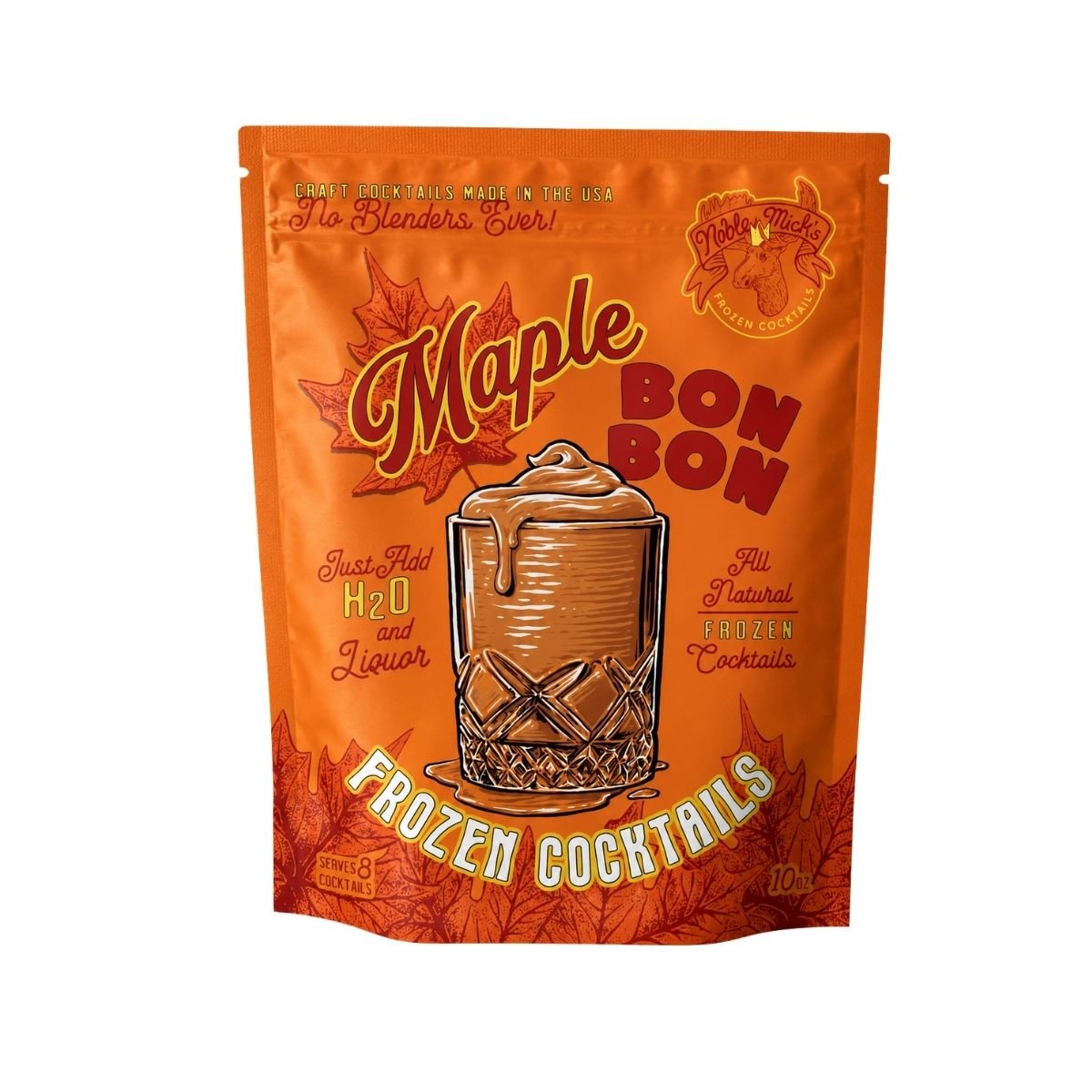 Frozen Maple Bon Bon - just add water + bourbon OR vodka! - NobleMicks