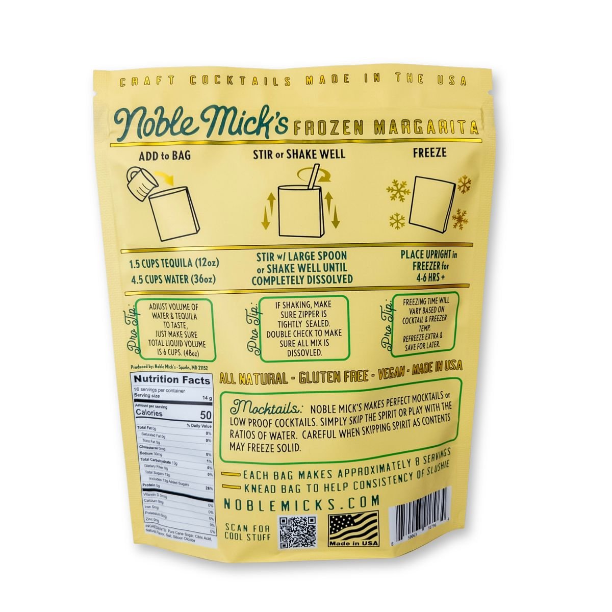 Frozen Rodeo Margarita 6 Pack - just add water + tequila! - NobleMicks
