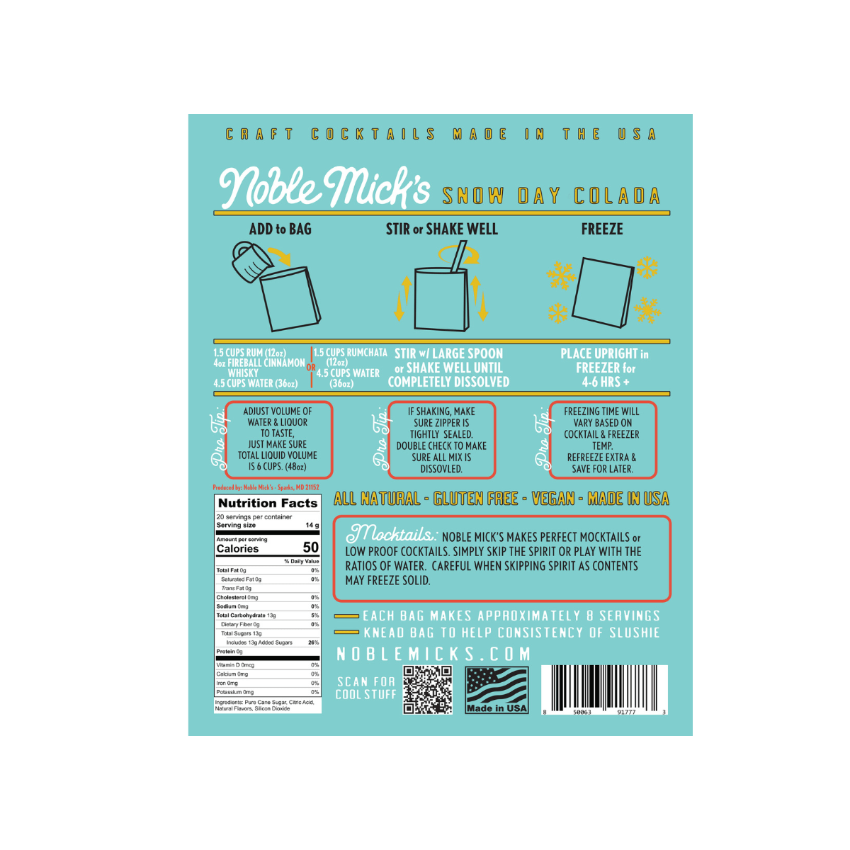 Frozen Snow Day Colada 6 Pack - NobleMicks
