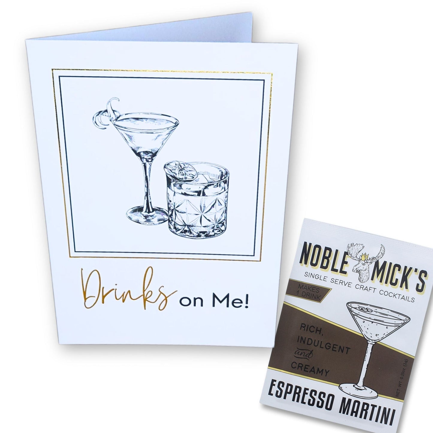 Pre Pack of 6 Drinks on Me Card - NobleMicks