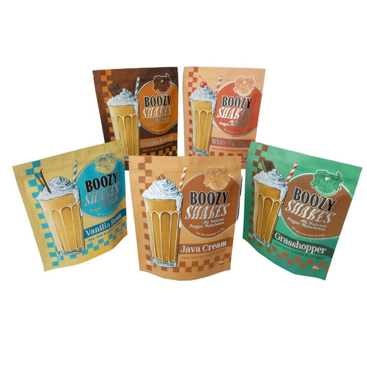 Boozy Shakes Collection (Pack of 5) - just add water + spirit! - NobleMicks