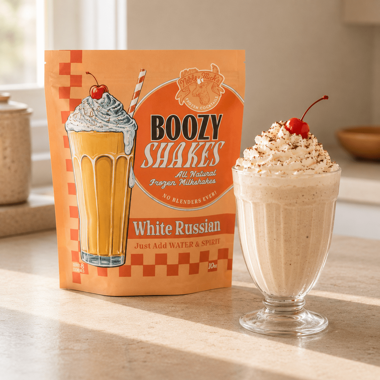 Boozy Shakes White Russian - just add water + vodka! - NobleMicks