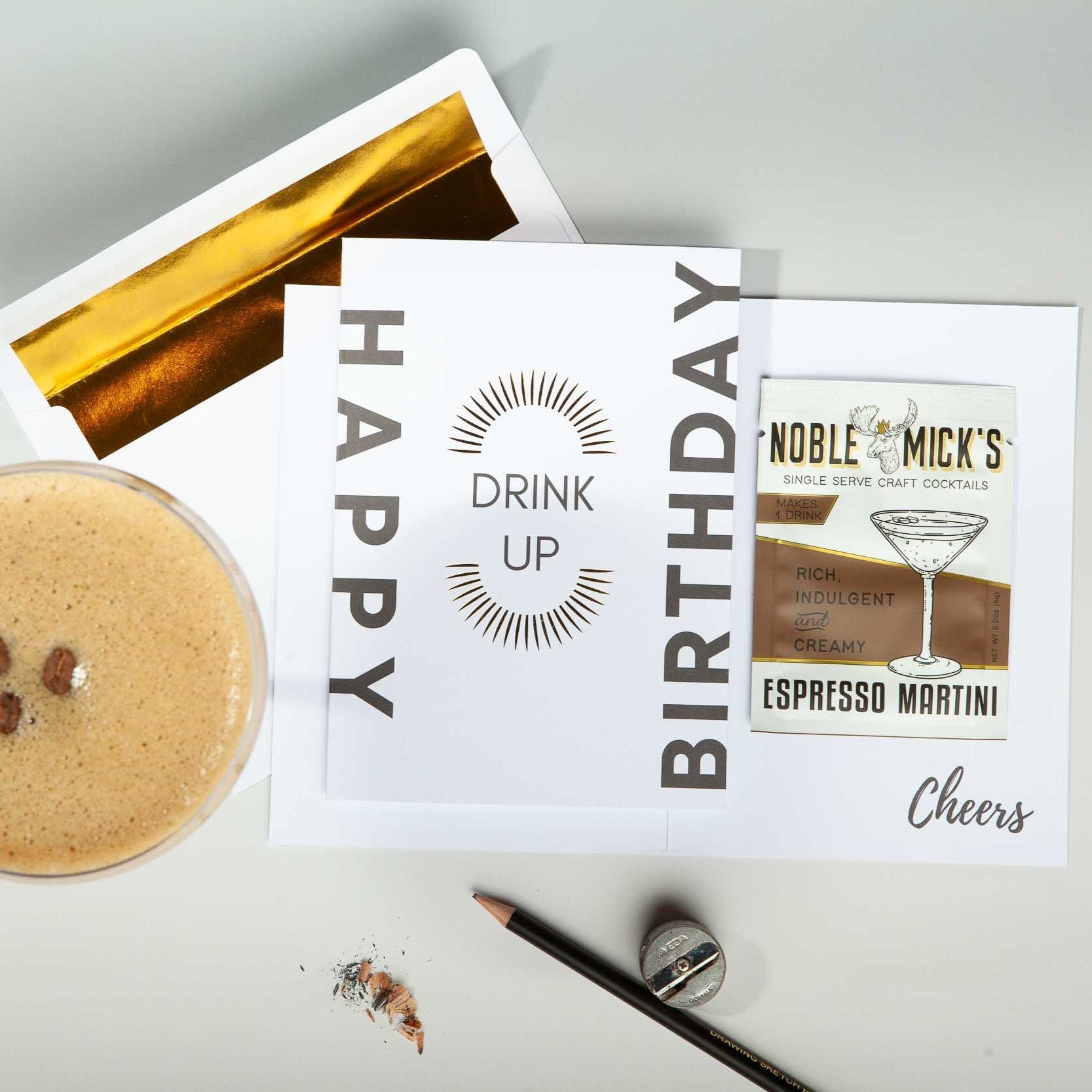 Drink Up Birthday Card - NobleMicks