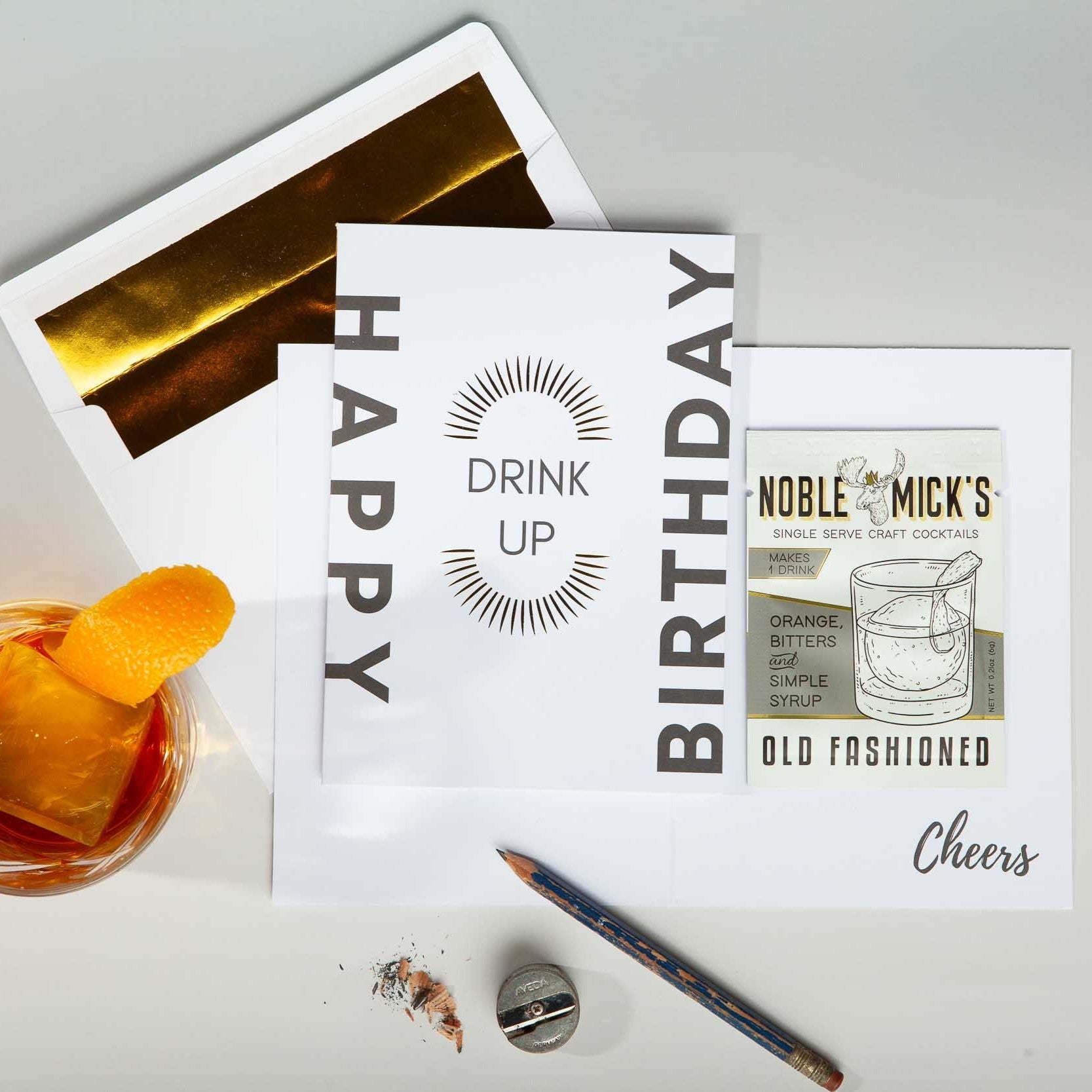 Drink Up Birthday Card - NobleMicks