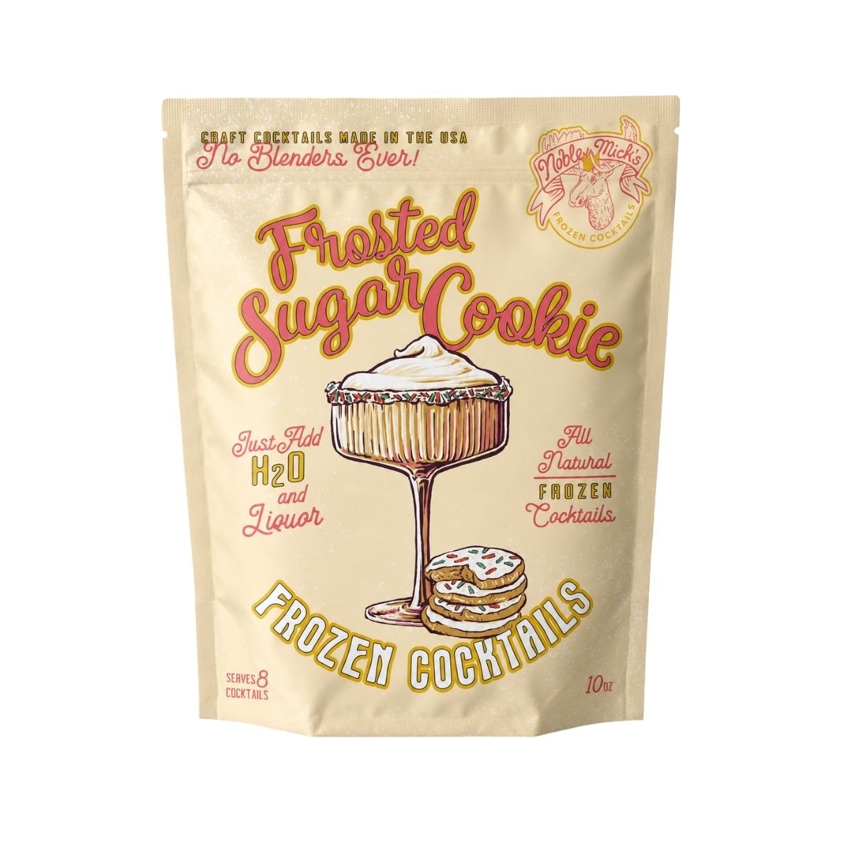 Frozen Frosted Sugar Cookie - just add water + vodka OR spiced rum! - NobleMicks