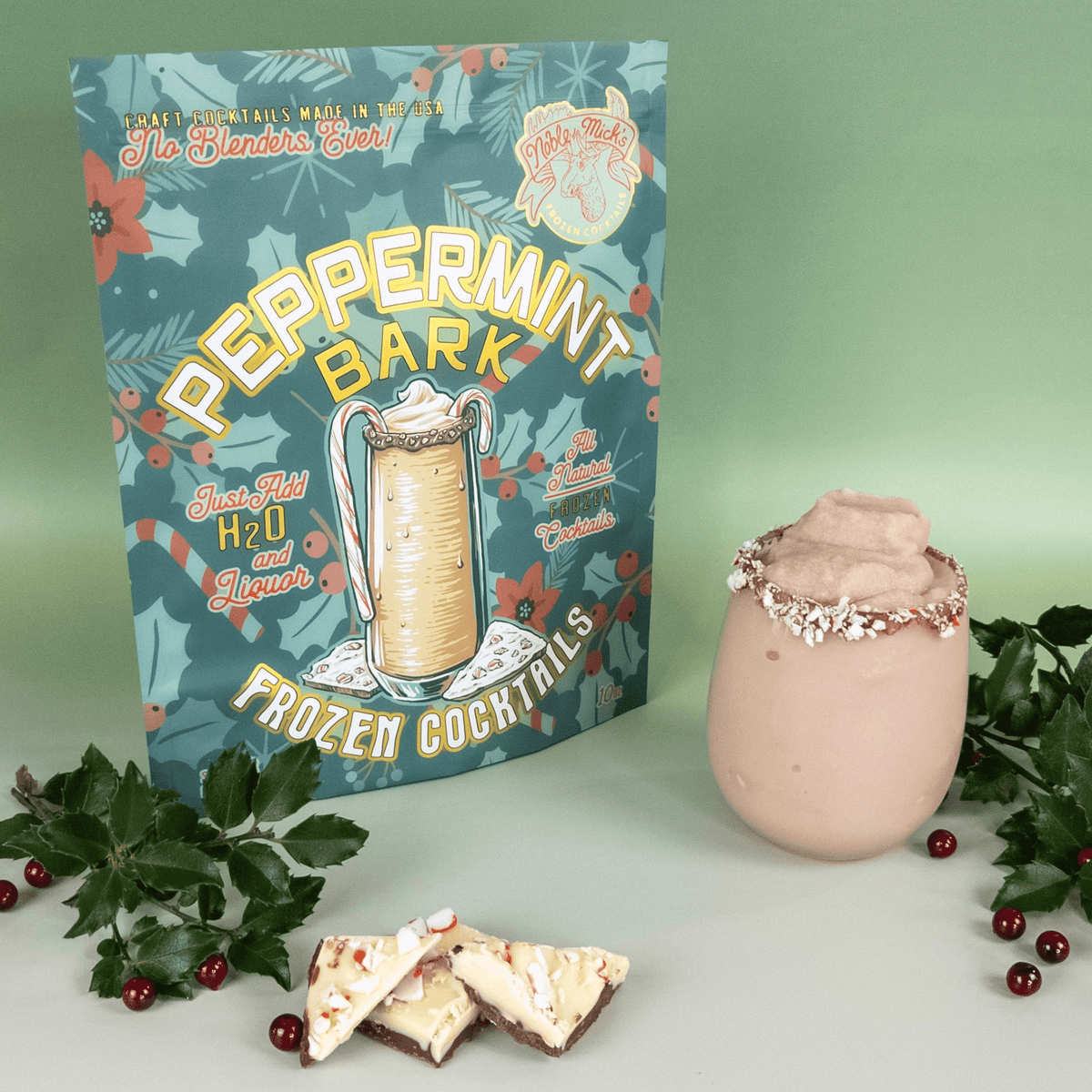 Frozen Peppermint Bark - just add water + vodka! - NobleMicks
