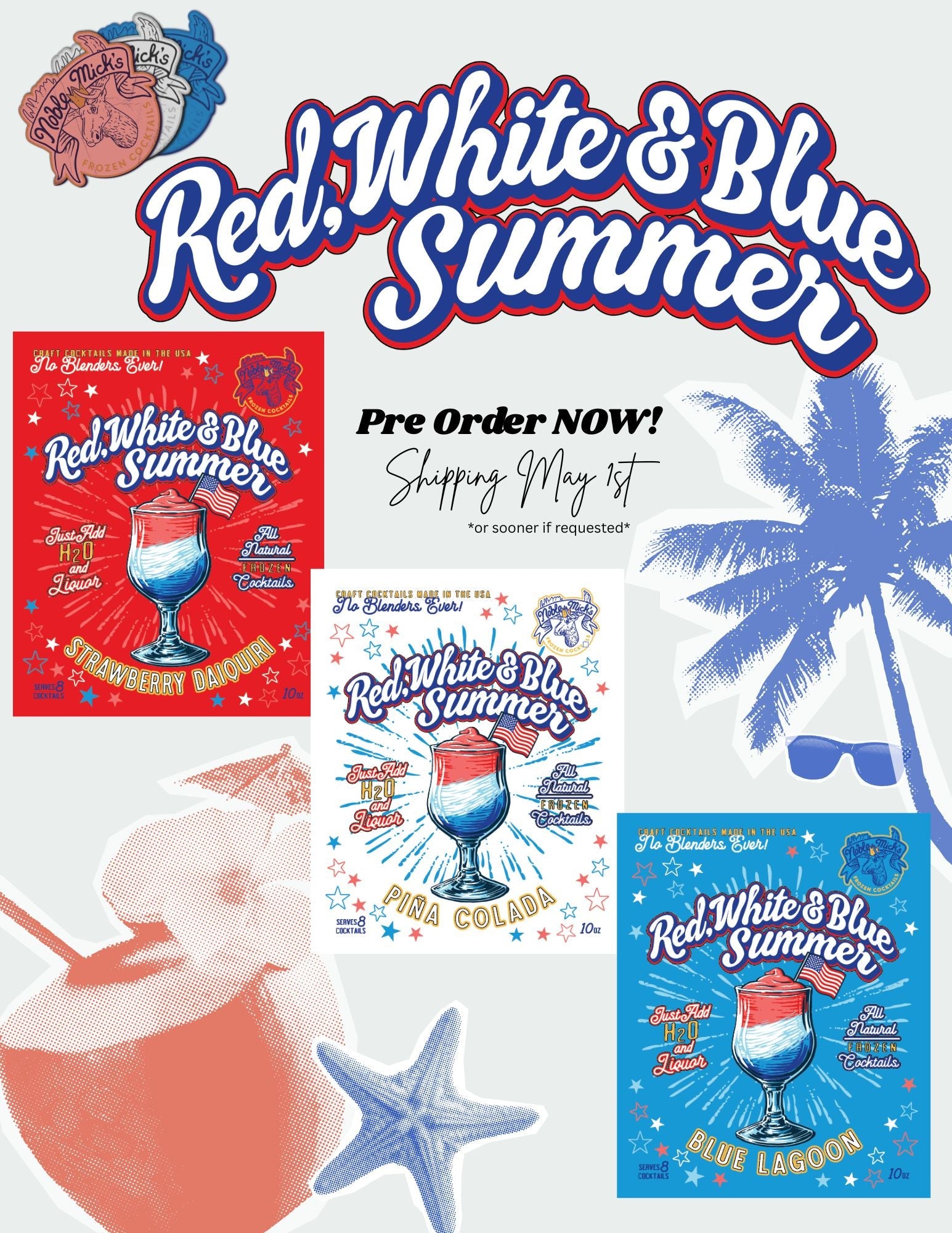 Frozen Red, White & Blue Summer Collection Package - NobleMicks