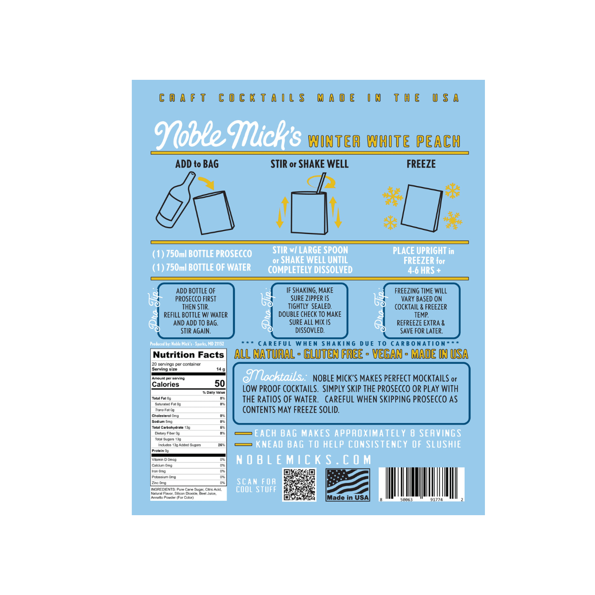 Frozen Winter White Peach Bellini 6 Pack - NobleMicks