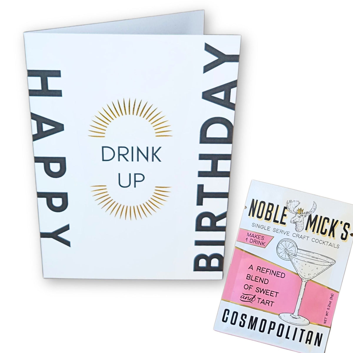 Multi Pack of 12 Drink Up Birthday Cards - NobleMicks