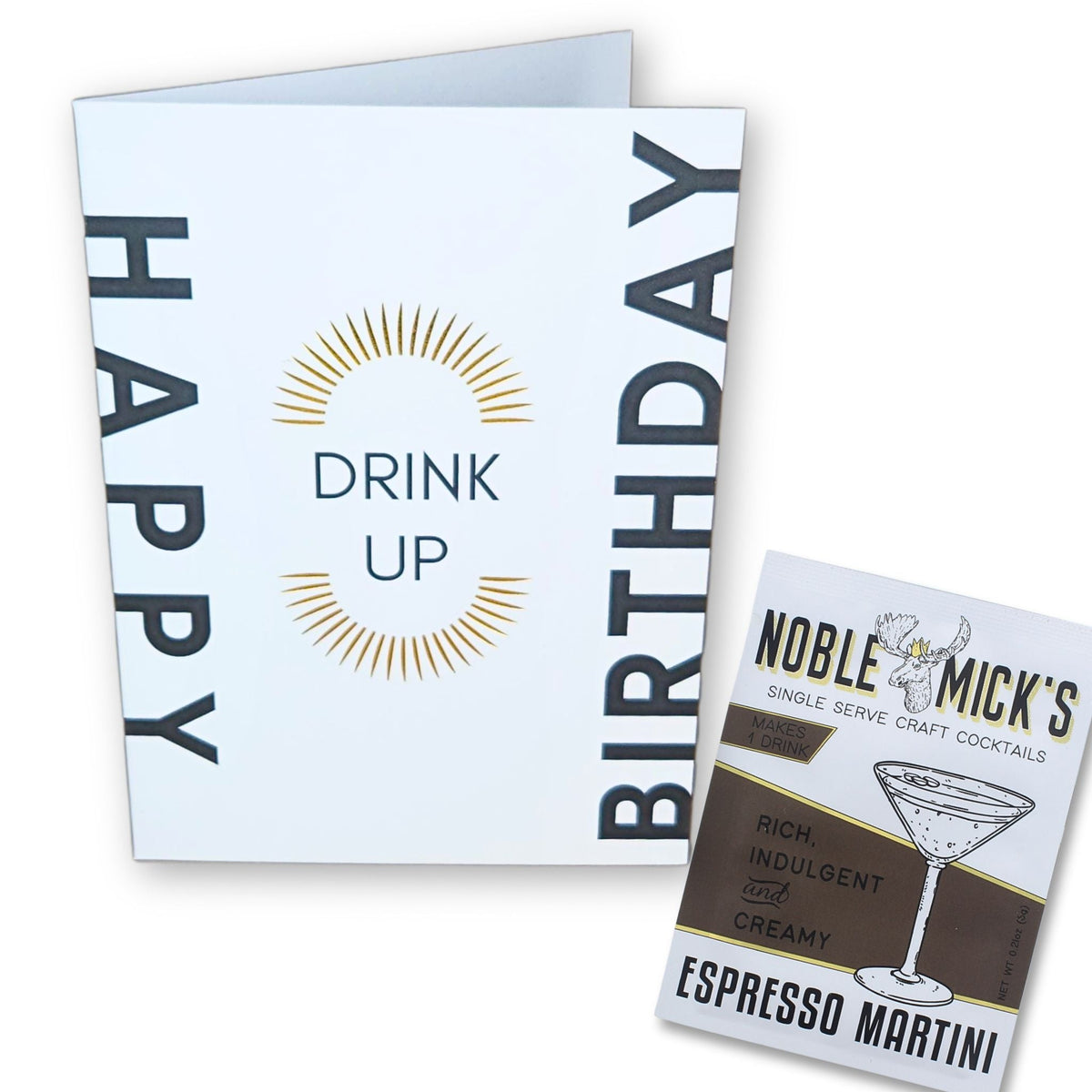 Multi Pack of 12 Drink Up Birthday Cards - NobleMicks
