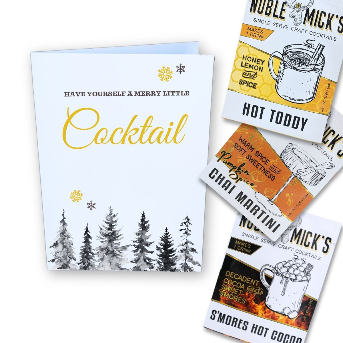 Multi Pack of 12 Merry Little Cocktail Cards - NobleMicks