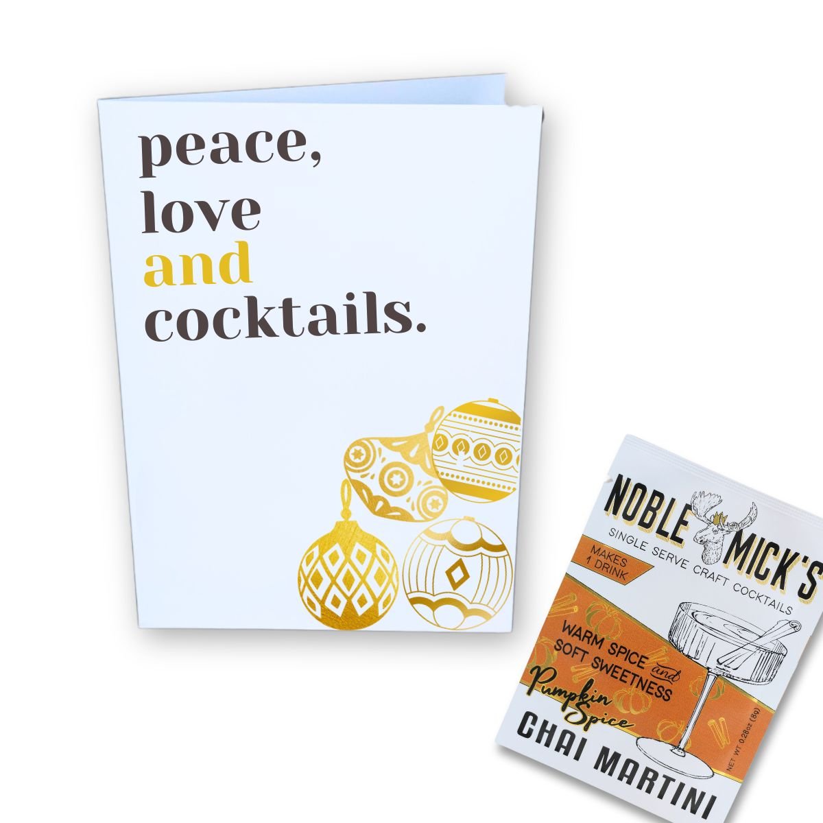 Multi Pack of 12 Peace Love and Cocktails Cards - NobleMicks