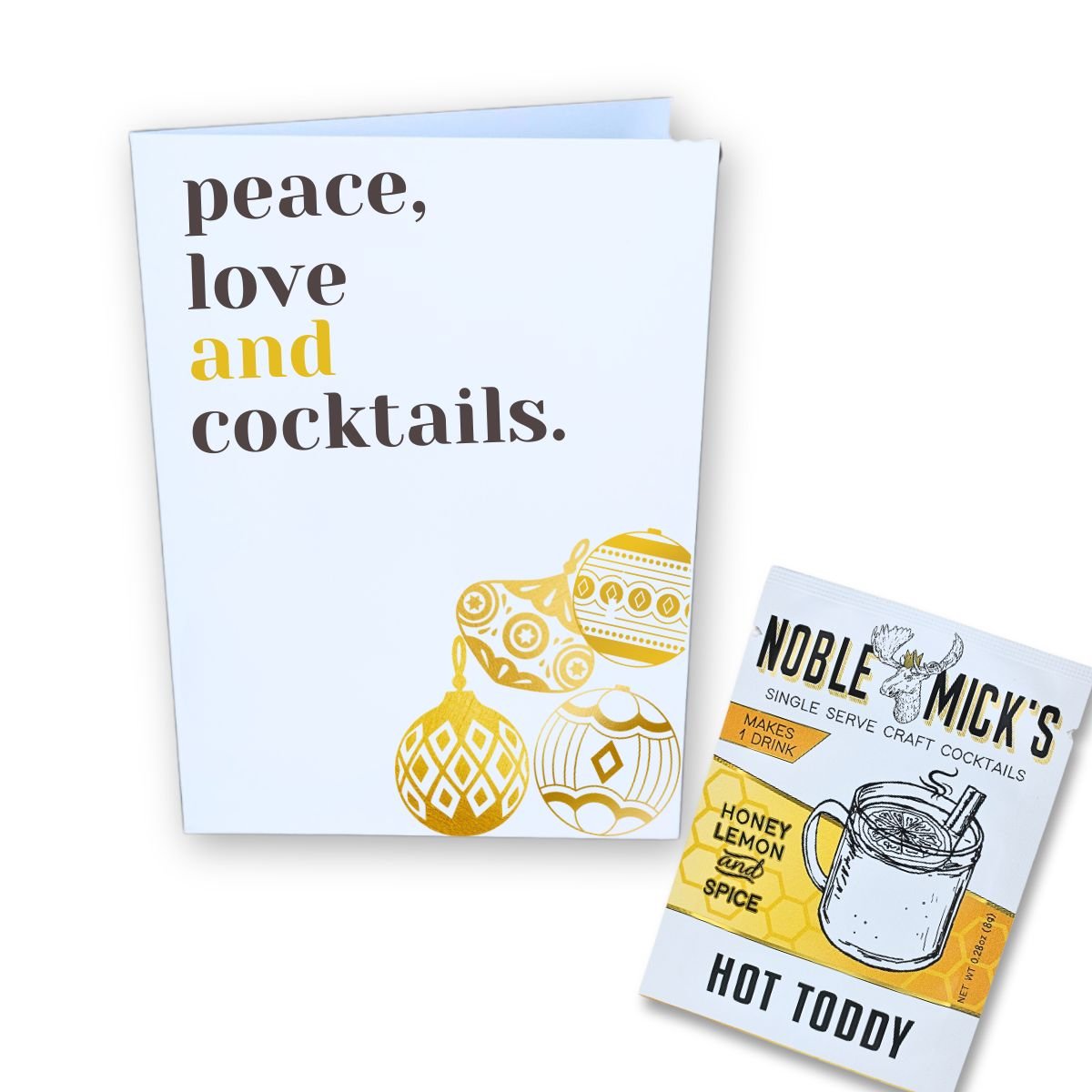Multi Pack of 12 Peace Love and Cocktails Cards - NobleMicks