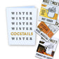 Multi Pack of 12 Winter, Winter, Cocktails Cards - NobleMicks