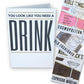 Pre Pack of 6 A Need A Drink Card - NobleMicks
