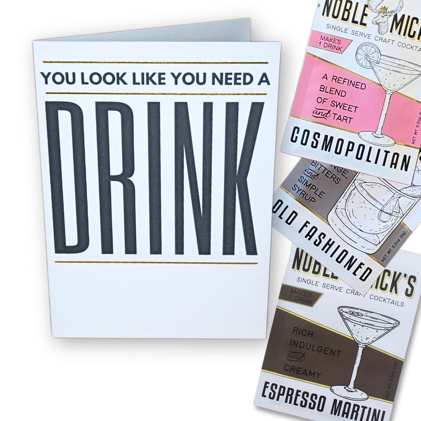 Pre Pack of 6 A Need A Drink Card - NobleMicks