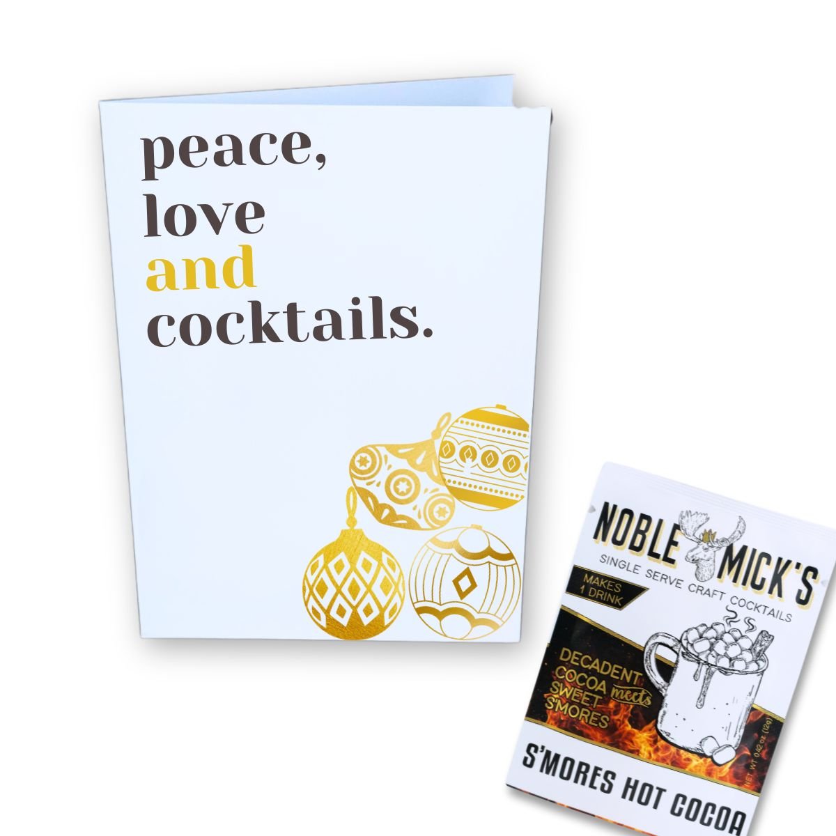 Pre Pack of 6 Peace, Love and Cocktails Card - NobleMicks