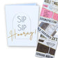 Pre Pack of 6 Sip Sip Hooray Card - NobleMicks