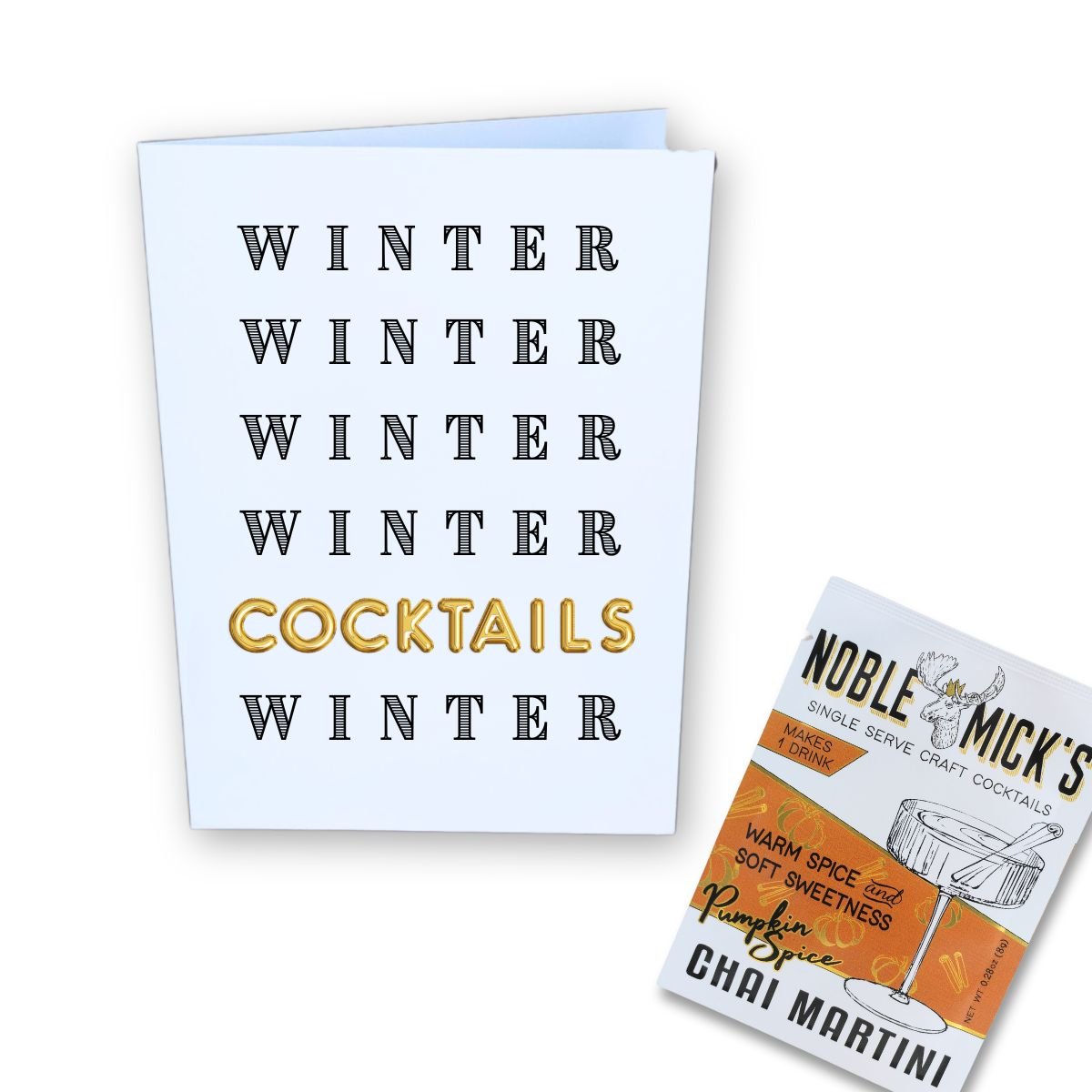 Pre Pack of 6 Winter, Winter, Cocktails Card - NobleMicks