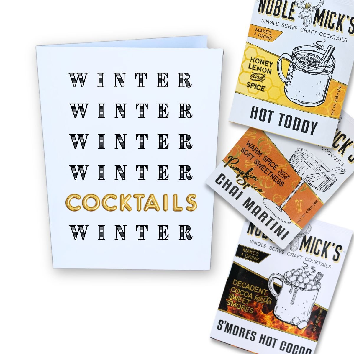 Pre Pack of 6 Winter, Winter, Cocktails Card - NobleMicks