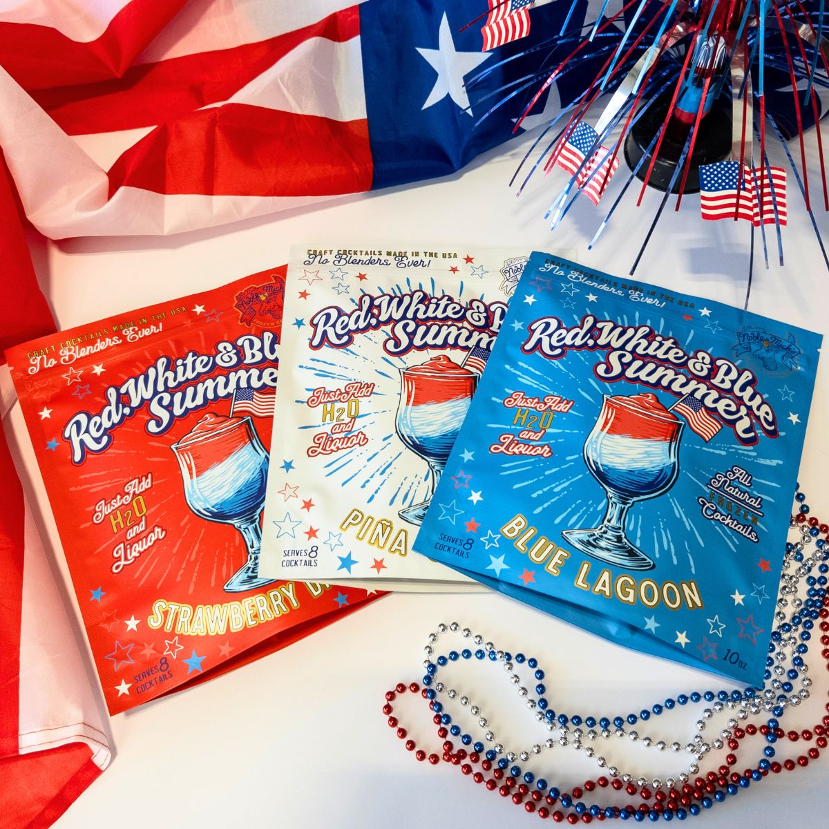 Red White & Blue Summer Collection (Pack of 3) - NobleMicks