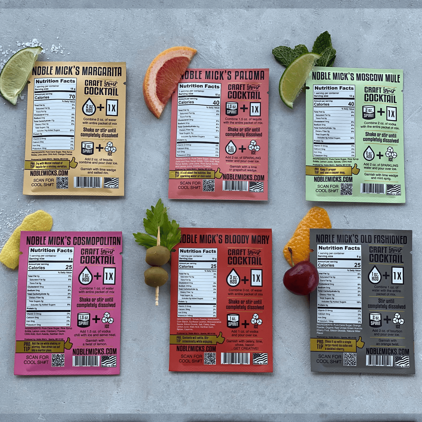 Classic Cocktail Sample Pack (18 cocktails) - NobleMicks